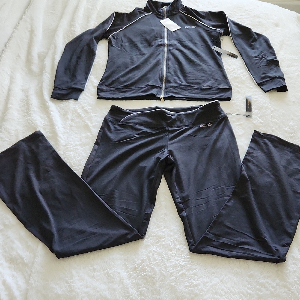 Black Athletic Tracksuit Set